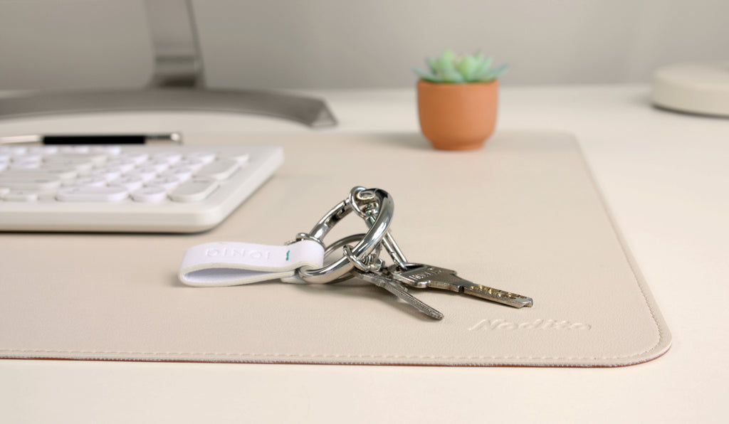 DeskPaw Premium Beige/Brown Desk Pad Dual-Sided Leather Blotter