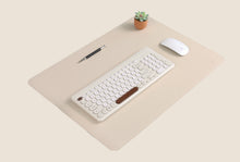 Load image into Gallery viewer, DeskPaw Premium Beige/Brown Desk Pad Dual-Sided Leather Blotter
